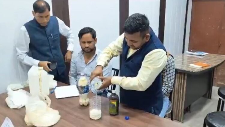 Watch video: UP dealer arrested for producing 500 litres of pretend milk with simply 1 litre of chemical substances