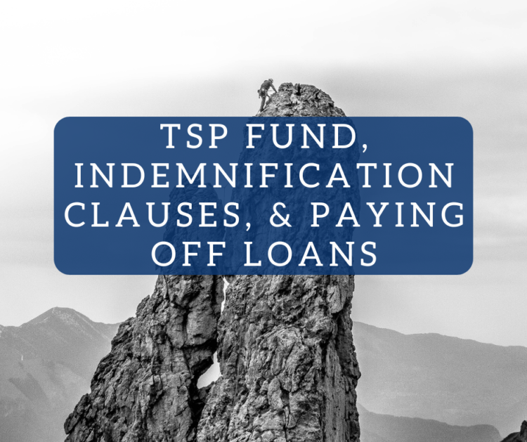 TSP Fund, Indemnification Clauses, and Paying Off Loans