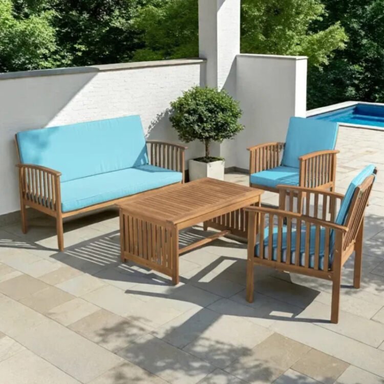 Wayfair is promoting a 'lovely' $610 4-piece patio set for $270, and consumers say it's 'snug and roomy'