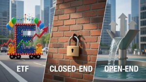 How ETFs, Open End Mutual Funds, and Closed End Funds Trade