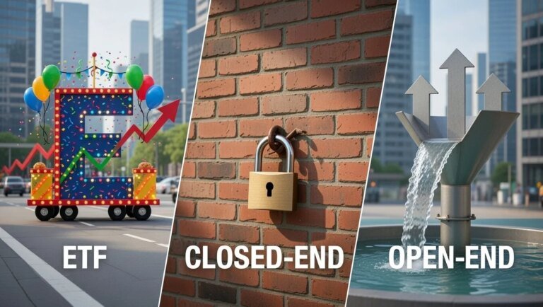 How ETFs, Open End Mutual Funds, and Closed End Funds Trade