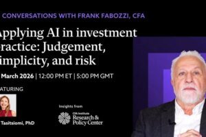 Conversations with Frank Fabozzi, CFA, Featuring Iro Tasitsiomi, PhD