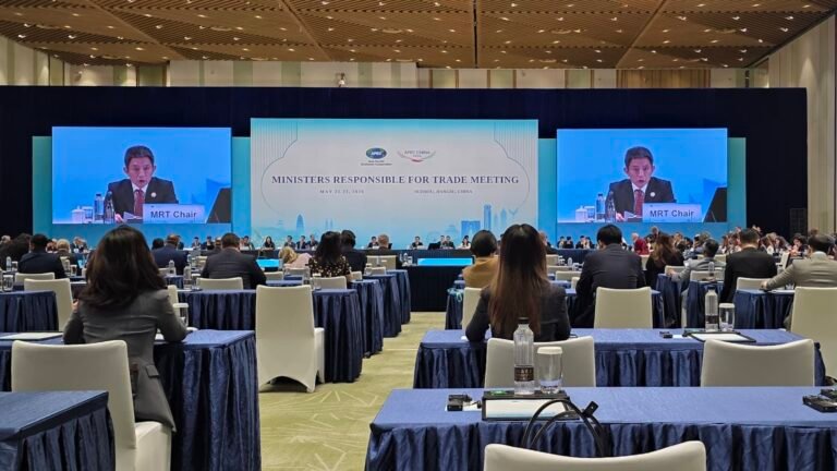 China calls for APEC cooperation as commerce minister skips opening
