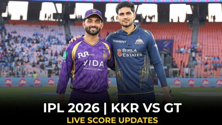 KKR vs GT LIVE SCORE UPDATES IPL 2026: GT look to secure playoffs spot; toss at 7 PM | IPL 2026