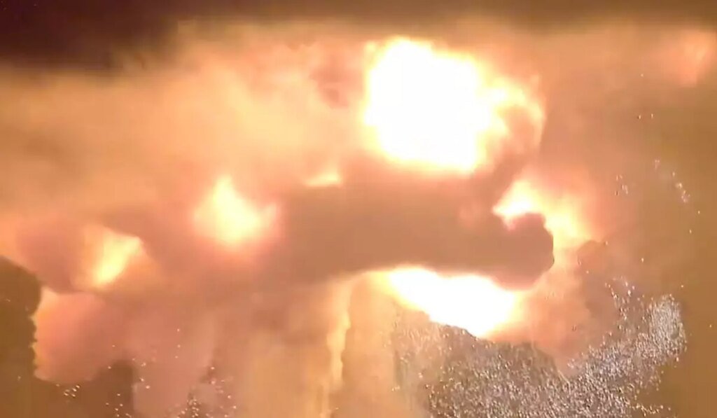 Blue Origin rocket explodes during an engine-firing test
