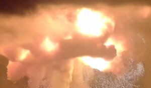 Blue Origin rocket explodes during an engine-firing test