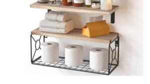 Amazon is selling a 3-piece set of floating bathroom shelves for just $19