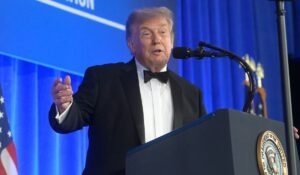 Trump returns to correspondents’ dinner 3 months after shooting