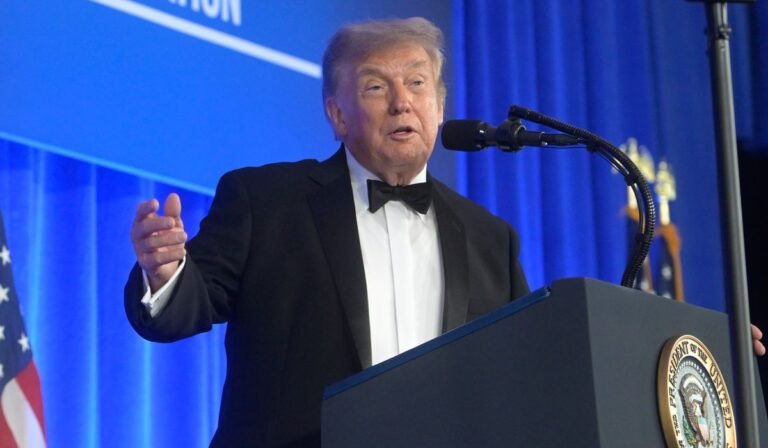 Trump returns to correspondents’ dinner 3 months after shooting
