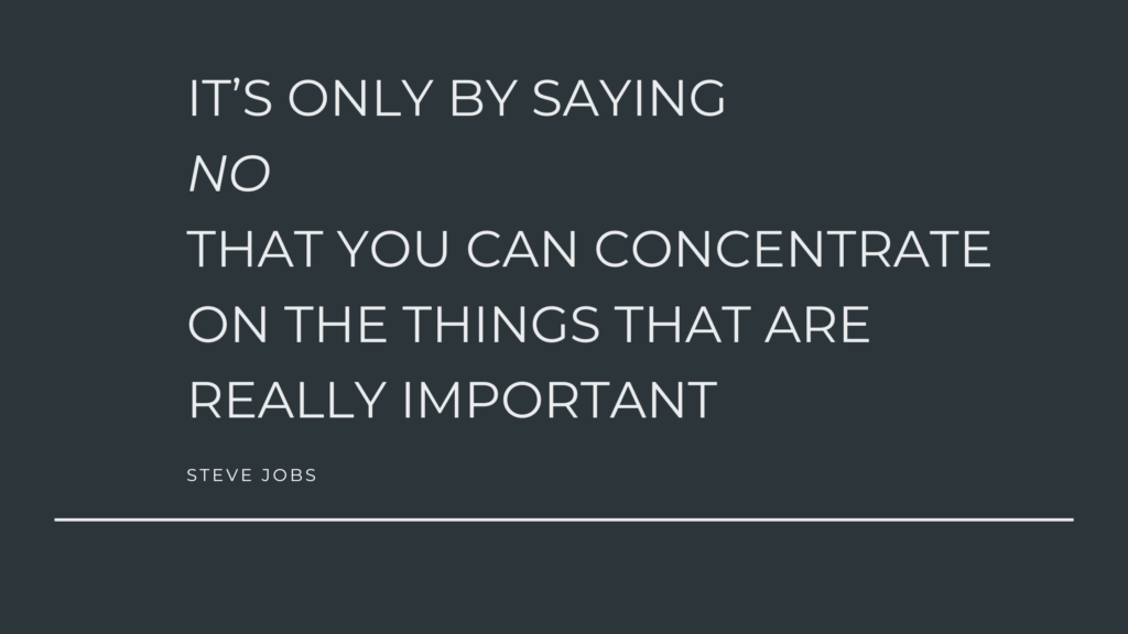 The Art of Saying, “No”