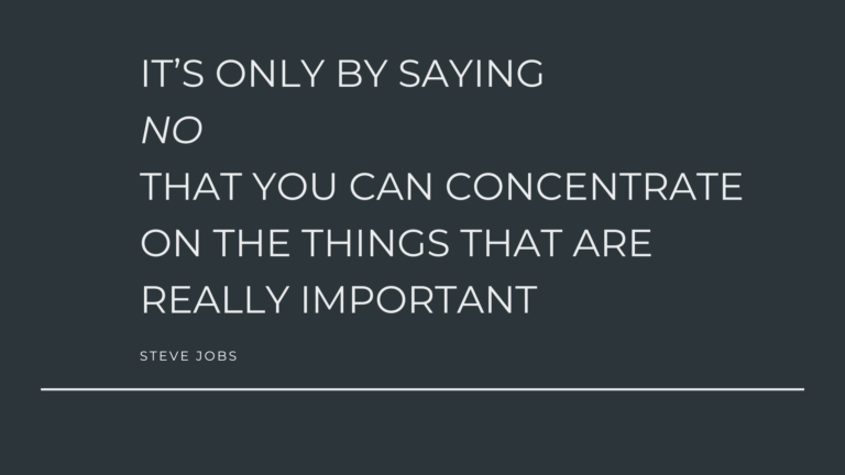 The Art of Saying, “No”
