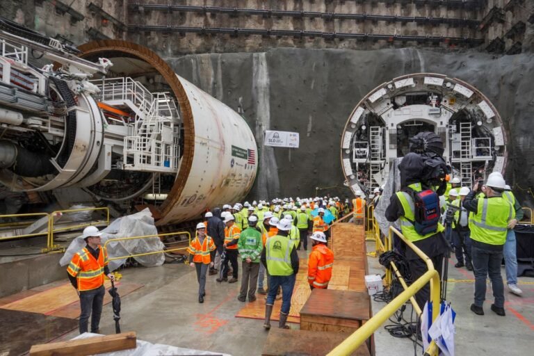 Powerful drill roars to life to dig Hudson River tunnel connecting New York and New Jersey