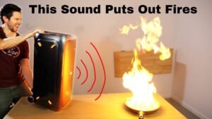 Using sound to extinguish a fire
