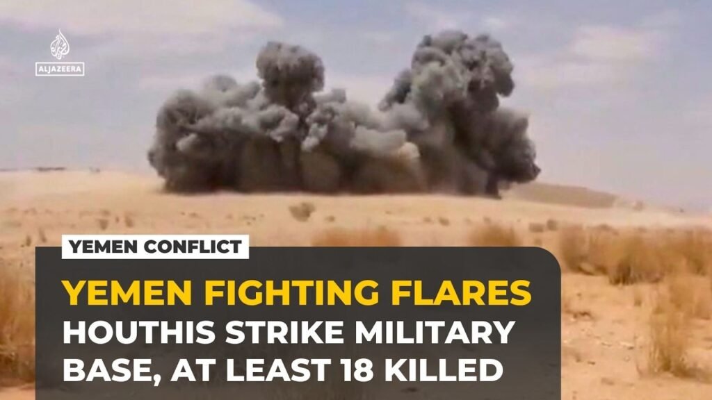 Houthis hit Yemeni government training camp with missiles, at least 18 killed