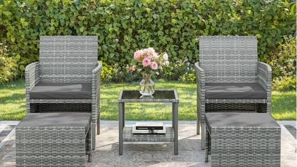 Walmart is selling a $216 5-piece wicker patio set for $103