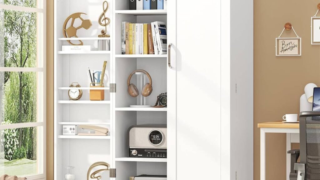 Amazon is selling a farmhouse storage cabinet for $130