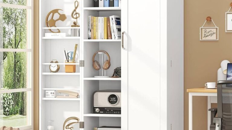 Amazon is selling a farmhouse storage cabinet for $130